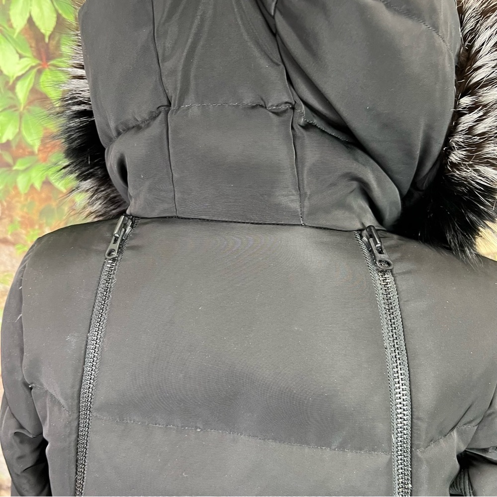 DEREK LAM 10 CROSBY Black Designer Cozy Duck Down and Fox Fur Parka, XS - Picture 11 of 16